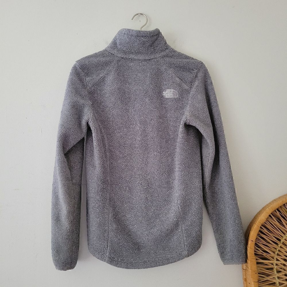 North Face Gray Zip Up Fleece Small - Picture 5 of 15